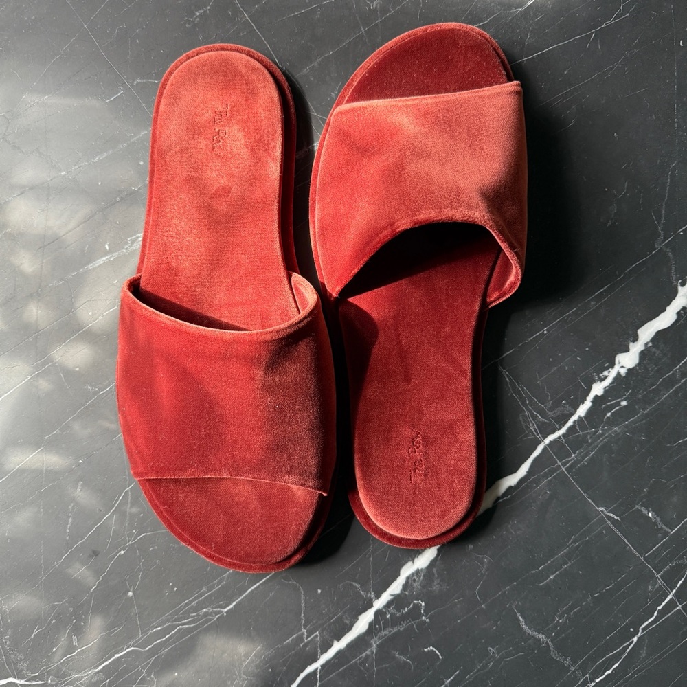 The Row Canal Slipper slide in brick
